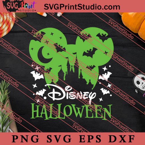 Disney Halloween SVG, Halloween Mouse Head SVG, Mickey Halloween Castle Shirt SVG