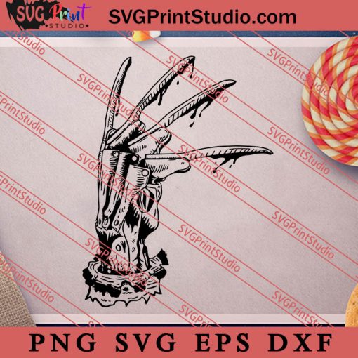 Freddy Kruegers Glove SVG, Freddy SVG, Freddy Krueger SVG Cut File Silhouette Cricut