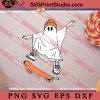 Halloween Ghost Skateboard SVG Boy Halloween SVG Kids Halloween SVG DXF EPS PNG files