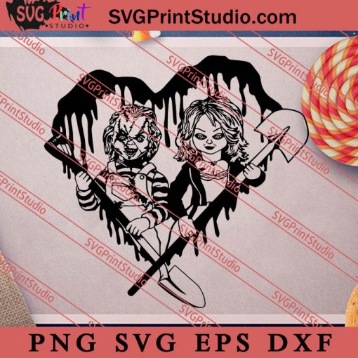Horror Couples Chucky And Tiffany SVG, Chucky SVG, Horror Movie SVG, Horror Halloween SVG