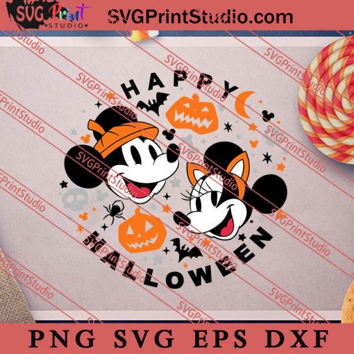Mickey And Minnie Happy Halloween SVG Files For Cricut Silhouette