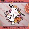 Ghost Floral SVG, Ghost SVG, Floral Flower SVG EPS DXF PNG Digital Download