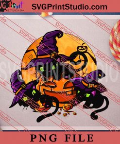 Halloween Black Cats PNG, Cat PNG, Happy Halloween PNG Digital Download