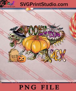 Halloween Dinosaur Spooky Saurus Rex PNG, Halloween PNG, Witch PNG Digital Download