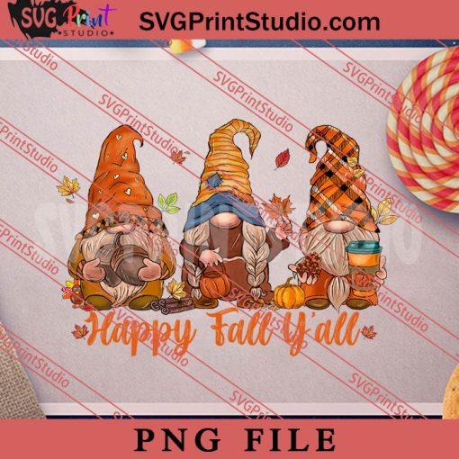 Happy Fall Yall Gnome PNG, Gnomies PNG, Breast Cancer PNG Digital Download