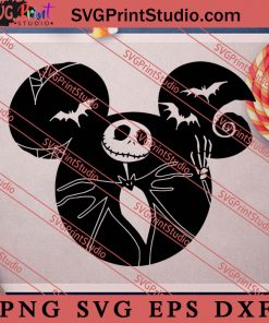 Jack Skellington Mickey Ears SVG, The Nightmare Before Christmas Jack SVG