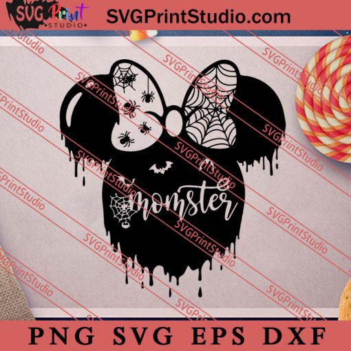 Momster SVG, Minnie Mouse Halloween SVG, Halloween Mom SVG