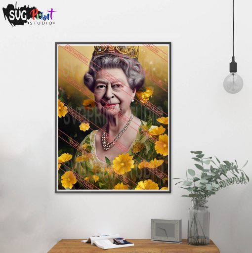 Queen Elizabeth II Oil Painting Wall Art Print, Poster Print, Artwork Print Poster