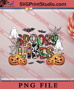 Spooky Vibes Sublimation PNG, Halloween PNG, Witch PNG Digital Download