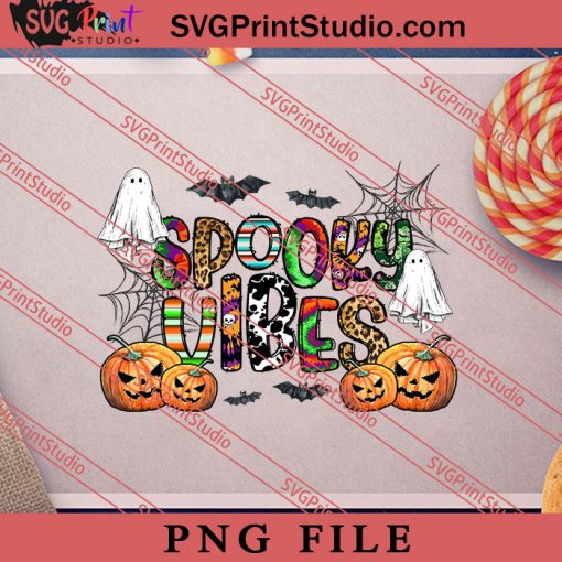 Spooky Vibes Sublimation PNG, Halloween PNG, Witch PNG Digital Download