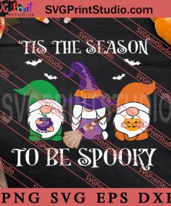 Tis The Season To Be Spooky SVG, Happy Halloween SVG, Witch SVG EPS DXF PNG Digital Download