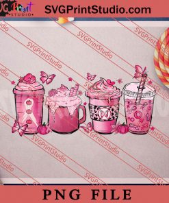 Breast Cancer Coffee Mug PNG, Cancer PNG, Pink Coffee Digital Download