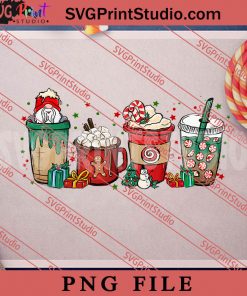 Christmas Coffee PNG, Merry Christmas PNG, Coffee Digital Download