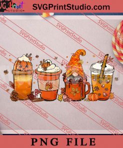 Gnome Autumn PNG, Thanksgiving PNG, Coffee PNG Digital Download