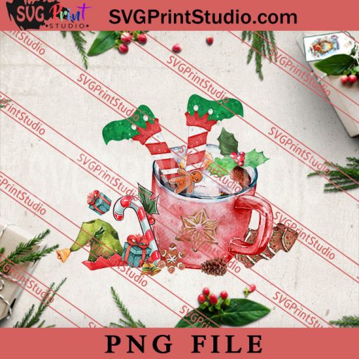 Christmas Coffee Elf PNG, Coffee PNG, Merry Christmas PNG Digital Download