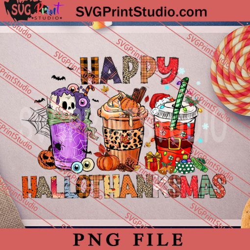 Happy Hallothanksmas Coffee Sublimation PNG, Witch PNG, Happy Halloween PNG Digital Download