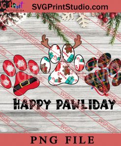 Happy Pawliday PNG, Merry Christmas PNG, Animals PNG Digital Download