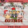 Heifers its Cold Outside PNG, Merry Christmas PNG, Animals PNG Digital Download