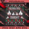 Merry And Dwight SVG, Merry Christmas SVG, Christmas Sweater SVG EPS DXF PNG Digital Download