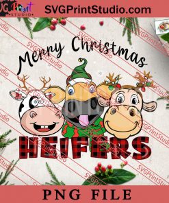 Merry Christmas Heifers PNG, Merry Christmas PNG, Animals PNG Digital Download