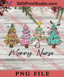 Merry Nurse Tree PNG, Merry Christmas PNG, Nurse PNG Digital Download