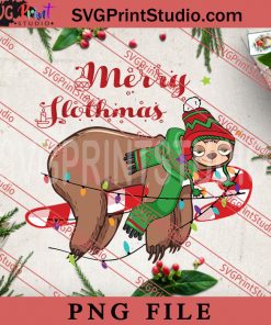 Merry Slothmas PNG, Merry Christmas PNG, Animals PNG Digital Download