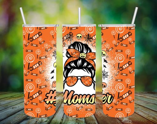 Momster Skinny Tumblers, 20oz Skinny Straight, Template for Sublimation, Full Tumbler Wrap, PNG Digital Download