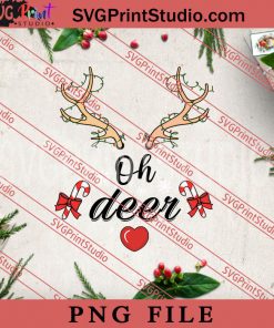 Oh Deer PNG, Merry Christmas PNG, Animals PNG Digital Download