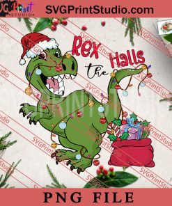 Rex The Halls PNG, Merry Christmas PNG, Animals PNG Digital Download