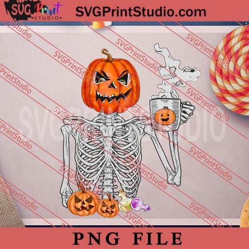 Skeleton Coffee PNG, Witch PNG, Happy Halloween PNG Digital Download