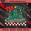 Tis the Season Retro Christmas Tree SVG, Merry Christmas SVG, Xmas SVG EPS DXF PNG Digital Download