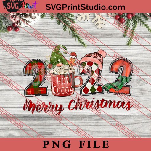 2022 Gnome Merry Christmas PNG, Merry Christmas PNG, Gnome PNG Digital Download