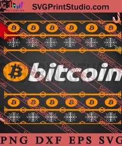 Bitcoin Crypto Cryptocurrencies Christmas SVG, Merry Christmas SVG, Crypto SVG EPS DXF PNG Digital Download