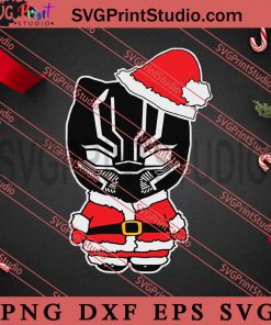 Black Panther Hat Santa Merry Christmas SVG, Merry Christmas SVG, Xmas SVG EPS DXF PNG Digital Download