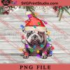 Bulldog Christmas Tree Lights PNG, Merry Christmas PNG, Dog PNG Digital Download