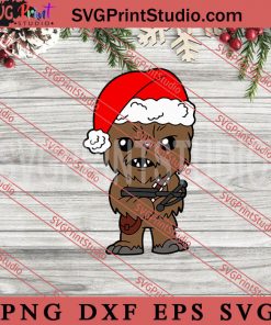 Chewbacca Star Wars Christmas SVG, Merry Christmas SVG, Xmas SVG EPS DXF PNG Digital Download