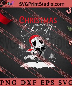 Christmas Begins With Christ SVG, Merry Christmas SVG, Xmas SVG EPS DXF PNG Digital Download