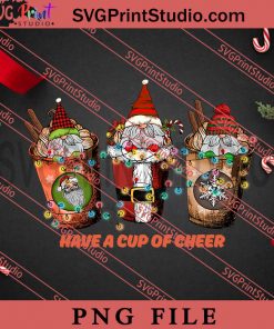 Christmas Gnome Have a Cup PNG, Merry Christmas PNG, Gnome PNG Digital Download