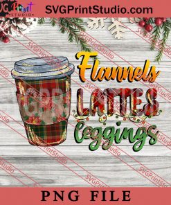 Flannels Lattes Leggings Sublimation PNG, Merry Christmas PNG, Gnome PNG Digital Download