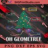 Funny Math Geometry Christmas Tree SVG, Christmas Gift SVG PNG EPS DXF Silhouette Cut Files