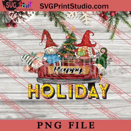 Happy Holiday Gnome PNG, Merry Christmas PNG, Gnome PNG Digital Download
