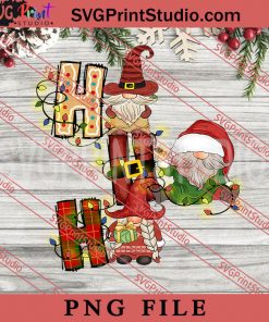 Ho Ho Ho Gnomes Christmas PNG, Merry Christmas PNG, Gnome PNG Digital Download