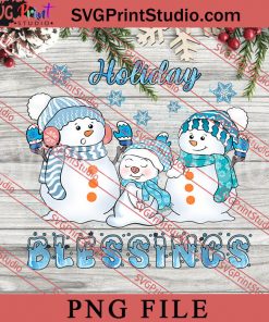 Holiday Blessings PNG, Winter PNG, Snow PNG Digital Download
