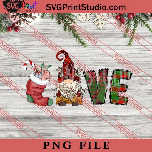 Love Gnome PNG, Merry Christmas PNG, Gnome PNG Digital Download