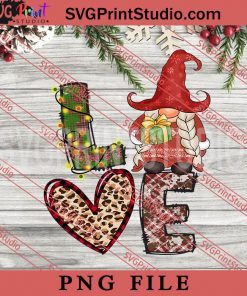 Love Gnome Christmas PNG, Merry Christmas PNG, Gnome PNG Digital Download