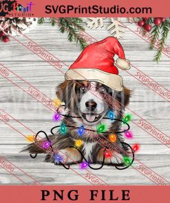 Shepherd Christmas Tree Lights PNG, Merry Christmas PNG, Dog PNG Digital Download