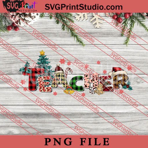Teacher Christmas PNG, Merry Christmas PNG, Teacher PNG Digital Download
