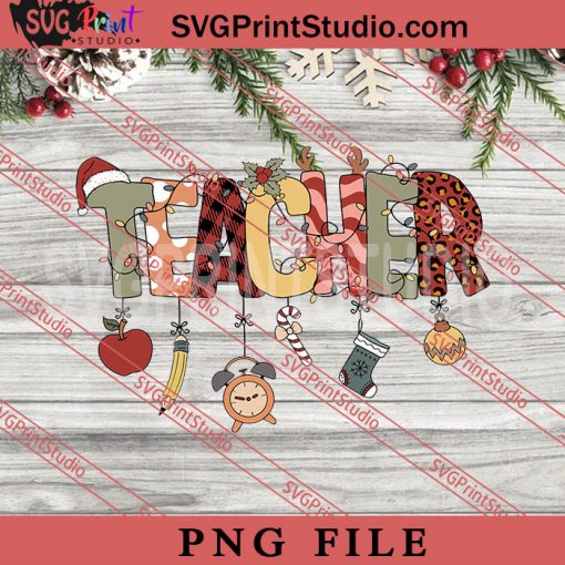 Teacher Christmas PNG, Merry Christmas PNG, Teacher PNG Digital Download