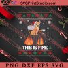 This Is Fine Dog Meme SVG, Merry Christmas SVG, Dog Christmas SVG EPS DXF PNG Digital Download