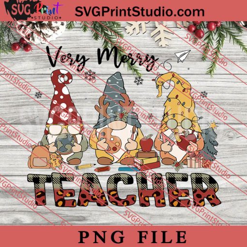 Verry Merry Teacher PNG, Merry Christmas PNG, Teacher PNG Digital Download